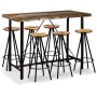 7-teiliges Bar-Möbelset aus recyceltem Holz von vidaXL, Möbelsets für Küchen und Esszimmer - Ref: Foro24-275146, Preis: 666,4...