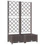 Planter with brown PP trellis 80x40x121.5 cm by vidaXL, Pots and planters - Ref: Foro24-318260, Price: 63,71 €, Discount: %