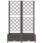 Planter with brown PP trellis 80x40x121.5 cm by vidaXL, Pots and planters - Ref: Foro24-318260, Price: 63,71 €, Discount: %