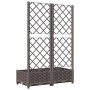 Planter with brown PP trellis 80x40x121.5 cm by vidaXL, Pots and planters - Ref: Foro24-318260, Price: 63,71 €, Discount: %