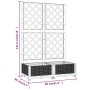 Planter with brown PP trellis 80x40x121.5 cm by vidaXL, Pots and planters - Ref: Foro24-318260, Price: 63,71 €, Discount: %