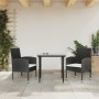 Juego de comedor para jardín 3 piezas ratán sintético y acero de vidaXL, Conjuntos de jardín - Ref: Foro24-3203304, Precio: 2...