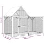 Impregnated solid pine wood chicken coop 200x100x150 cm by vidaXL, Cages and habitats for small animals - Ref: Foro24-3102992...