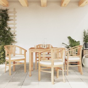 5-piece garden dining set solid teak wood by vidaXL, Garden sets - Ref: Foro24-3155756, Price: 709,21 €, Discount: %