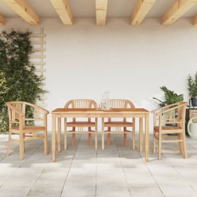 5-piece garden dining set solid teak wood by vidaXL, Garden sets - Ref: Foro24-3155767, Price: 634,29 €, Discount: %