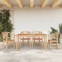 5-piece garden dining set solid teak wood by vidaXL, Garden sets - Ref: Foro24-3155767, Price: 613,35 €, Discount: %