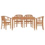 Juego de comedor para jardín 5 piezas madera maciza de teca de vidaXL, Conjuntos de jardín - Ref: Foro24-3155767, Precio: 634...