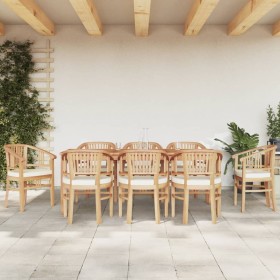 Garden dining set 9 pieces solid teak wood by vidaXL, Garden sets - Ref: Foro24-3155784, Price: 1,00 €, Discount: %