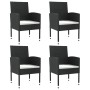 Garden dining set 5 pieces synthetic rattan and black steel by vidaXL, Garden sets - Ref: Foro24-3203308, Price: 380,70 €, Di...