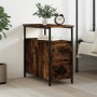 Smoked oak engineered wood bedside table 30x60x60 cm by vidaXL, Nightstands - Ref: Foro24-826067, Price: 57,50 €, Discount: %