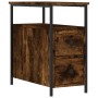 Smoked oak engineered wood bedside table 30x60x60 cm by vidaXL, Nightstands - Ref: Foro24-826067, Price: 57,50 €, Discount: %