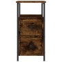 Smoked oak engineered wood bedside table 30x60x60 cm by vidaXL, Nightstands - Ref: Foro24-826067, Price: 57,50 €, Discount: %