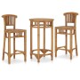 Solid teak wood garden bar set with 3 pieces, including a table and chairs. by vidaXL, Garden sets - Ref: Foro24-3053646, Pri...