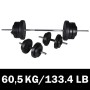 Bar set + 2 dumbbells 60.5kg by vidaXL, free weight - Ref: Foro24-90375, Price: 130,49 €, Discount: %