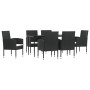 Garden dining set 7 pieces synthetic rattan and black steel by vidaXL, Garden sets - Ref: Foro24-3203309, Price: 430,99 €, Di...