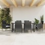 Garden dining set 7 pieces synthetic rattan and black steel by vidaXL, Garden sets - Ref: Foro24-3203318, Price: 505,99 €, Di...