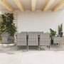 Garten-Essgruppe 9-teilig aus synthetischem Rattan Stahl grau schwarz von vidaXL, Gartensets - Ref: Foro24-3203327, Preis: 72...