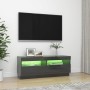 TV-Schrank mit LED-Leuchten glänzend grau 100x35x40 cm von vidaXL, TV-Möbel - Ref: Foro24-804462, Preis: 109,98 €, Rabatt: %