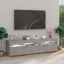 TV-Schränke mit LED-Leuchten 2 Einheiten betongrau 75x35x40cm von vidaXL, TV-Möbel - Ref: Foro24-804400, Preis: 107,88 €, Rab...