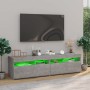 TV-Schränke mit LED-Leuchten 2 Einheiten betongrau 75x35x40cm von vidaXL, TV-Möbel - Ref: Foro24-804400, Preis: 101,85 €, Rab...