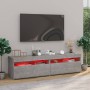 TV cabinets with LED lights 2 units concrete gray 75x35x40cm by vidaXL, TV Furniture - Ref: Foro24-804400, Price: 101,85 €, D...