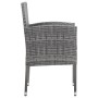 Garten-Essgruppe 3-teilig synthetisches Rattan Stahl grau schwarz von vidaXL, Gartensets - Ref: Foro24-3203320, Preis: 214,28...