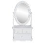 MDF Oval Folding Mirror Dressing Table by vidaXL, Bedroom Dressers - Ref: Foro24-60627, Price: 44,37 €, Discount: %