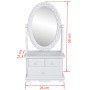 MDF Oval Folding Mirror Dressing Table by vidaXL, Bedroom Dressers - Ref: Foro24-60627, Price: 44,37 €, Discount: %