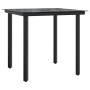 Juego de comedor jardín 3 pzas ratán sintético acero gris negro de vidaXL, Conjuntos de jardín - Ref: Foro24-3203328, Precio:...