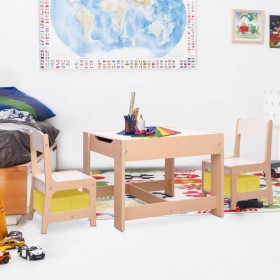 Kindertisch mit 2 MDF-Stühlen von vidaXL, Möbelsets für Babys und Kleinkinder - Ref: Foro24-80284, Preis: 115,88 €, Rabatt: %