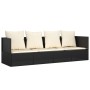 Garden lounger sofa with black synthetic rattan cushions by vidaXL, Loungers - Ref: Foro24-319562, Price: 212,27 €, Discount: %