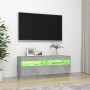 Mueble de TV con luces LED gris hormigón 100x35x40 cm de vidaXL, Muebles TV - Ref: Foro24-804458, Precio: 88,43 €, Descuento: %