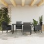 Garten-Essgruppe, 5-teilig, synthetisches Rattan und schwarzer Stahl von vidaXL, Gartensets - Ref: Foro24-3203340, Preis: 379...