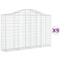 Gabionenkörbe 9 Stück Bogenform Eisen 200x30x120/140 cm von vidaXL, Töpfe und Pflanzgefäße - Ref: Foro24-3145458, Preis: 803,...