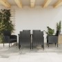 Garden dining set 7 pieces synthetic rattan and black steel by vidaXL, Garden sets - Ref: Foro24-3203339, Price: 478,77 €, Di...