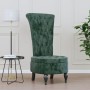 High back armchair with dark green velvet buttons by vidaXL, Easy chairs - Ref: Foro24-352466, Price: 147,79 €, Discount: %