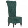 Sillón de respaldo alto con botones terciopelo verde oscuro de vidaXL, Sillas poltrona - Ref: Foro24-352466, Precio: 147,79 €...