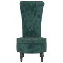 Sillón de respaldo alto con botones terciopelo verde oscuro de vidaXL, Sillas poltrona - Ref: Foro24-352466, Precio: 147,79 €...