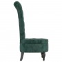 Sillón de respaldo alto con botones terciopelo verde oscuro de vidaXL, Sillas poltrona - Ref: Foro24-352466, Precio: 147,79 €...