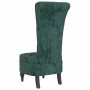 Sillón de respaldo alto con botones terciopelo verde oscuro de vidaXL, Sillas poltrona - Ref: Foro24-352466, Precio: 147,79 €...