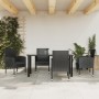 Juego de comedor de jardín 5 pzas ratán sintético y acero negro de vidaXL, Conjuntos de jardín - Ref: Foro24-3203348, Precio:...