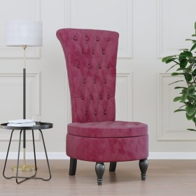 High back armchair with red velvet buttons by vidaXL, Easy chairs - Ref: Foro24-352467, Price: 168,50 €, Discount: %