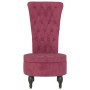 High back armchair with red velvet buttons by vidaXL, Easy chairs - Ref: Foro24-352467, Price: 168,50 €, Discount: %