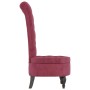 Sillón de respaldo alto con botones terciopelo rojo tinto de vidaXL, Sillas poltrona - Ref: Foro24-352467, Precio: 168,50 €, ...