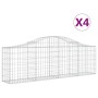 Gabion baskets 4 pcs arch shape iron 200x30x60/80 cm by vidaXL, Pots and planters - Ref: Foro24-3145390, Price: 283,99 €, Dis...