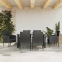 Garden dining set 7 pieces synthetic rattan and black steel by vidaXL, Garden sets - Ref: Foro24-3203349, Price: 529,47 €, Di...