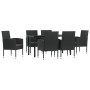 Garden dining set 7 pieces synthetic rattan and black steel by vidaXL, Garden sets - Ref: Foro24-3203349, Price: 517,99 €, Di...