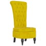 Sillón de respaldo alto con botones terciopelo amarillo de vidaXL, Sillas poltrona - Ref: Foro24-352469, Precio: 147,79 €, De...