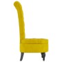 Sillón de respaldo alto con botones terciopelo amarillo de vidaXL, Sillas poltrona - Ref: Foro24-352469, Precio: 147,79 €, De...