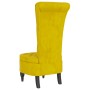 Sillón de respaldo alto con botones terciopelo amarillo de vidaXL, Sillas poltrona - Ref: Foro24-352469, Precio: 147,79 €, De...